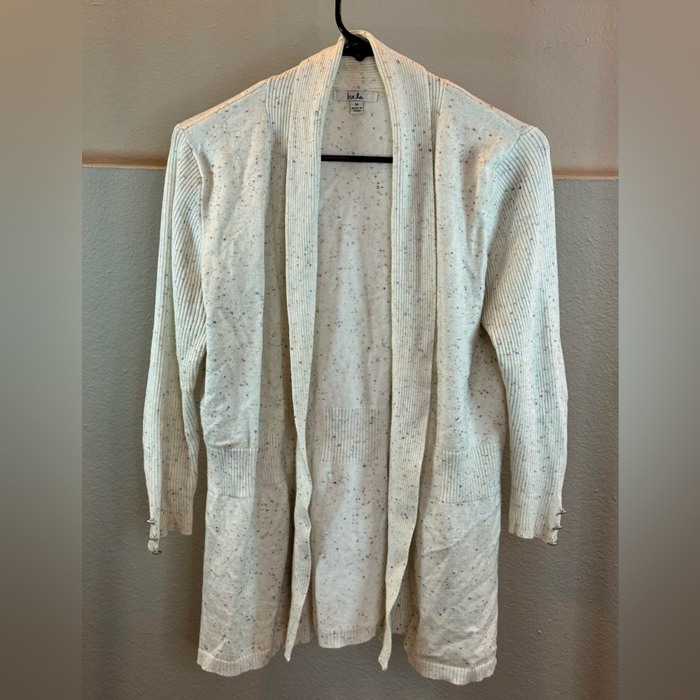 Isela Women's Speckled Cream Cardigan